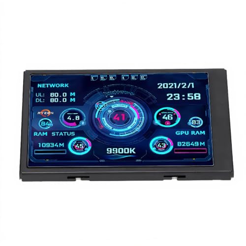 Image of 3.5 inch USB Mini Screen, PC CPU Data Monitor PC Sensor Panel 320x480 Mini Second Screen for CPU GPU Usage and Temperature, Network Speed, Weather Forecast
