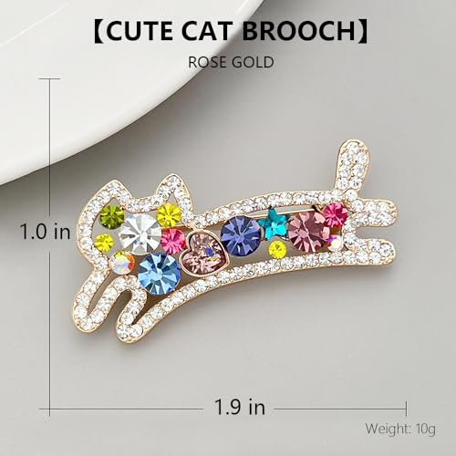 Image of Colorful Crystal Dog Brooch for Women Cute Rhinestone Pin for Women Silver Plated Fashion Cute Colorful Crystal Animal Dog Brooch Lapel Pin