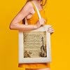 Music Notes on Old Paper Tote Bag for Women Men Stylish Travel Work Handbag Big Capacity Shoulder Bag Reusable Grocery Shopping Bags Large Size Canvas Crossbody for Gym #2