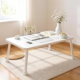 折りたたみテーブル ローテーブル ちゃぶ台 幅70cm*奥行40cm*高さ34cm 組立不要 座卓 コンパクト 持ち運び便利 省スペース ドリンクホルダー付き タブレットスタンド 学習 ベッド 在宅勤務