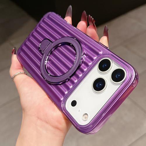 Coque iPhone 17 Air antichoc à rayures avec aimant puissant