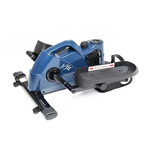 JFIT Sob a mesa e mini elíptico/passo com ângulo ajustável