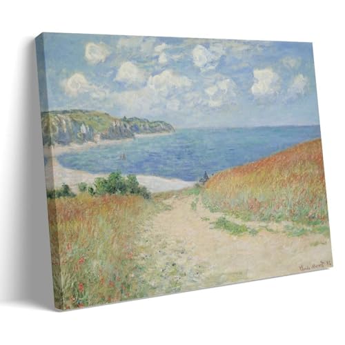 Poster sur toile Path Through The Corn Claude Monet, tableau de 60 x 90 cm pour salon et bureau