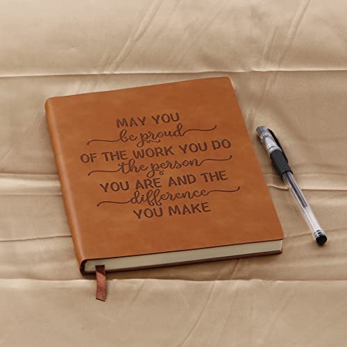 Lbwcer Appreciation Gift May You Be Proud Of The Work You Doleather Notebook For Volunteer Employee Coach Nurse Teacher Social Worker Notebook Gift Thank You Gift (May) #TOP2