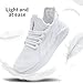 CMNZHK Mens Running Shoes Fashion Sneakers Tennis Walking Casual Athletic Lightweight Breathable Workout Non Slip Gym Comfortable Shoes White Size12.5