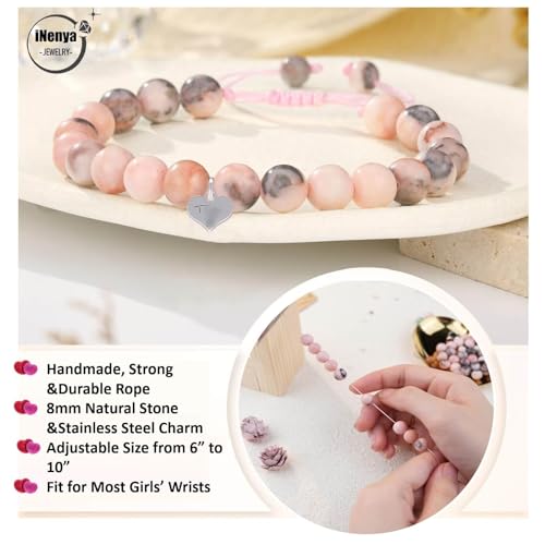 Bracelets Birthday Gifts,Zebra Natural Stone Bracelet and Birthday Card as Birthday Gifts for Women, wife, Daughter, Granddaughter, Niece,Bestie,Sister3