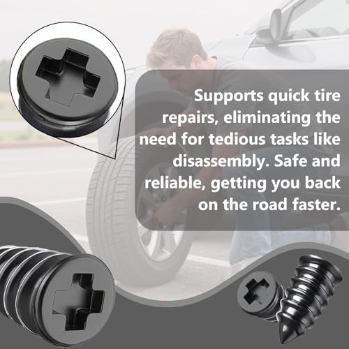 Hewleshen 40 Pcs Tire Plug Kit-Tire Plugs Screw Type for Quick Tire Repair — view 3