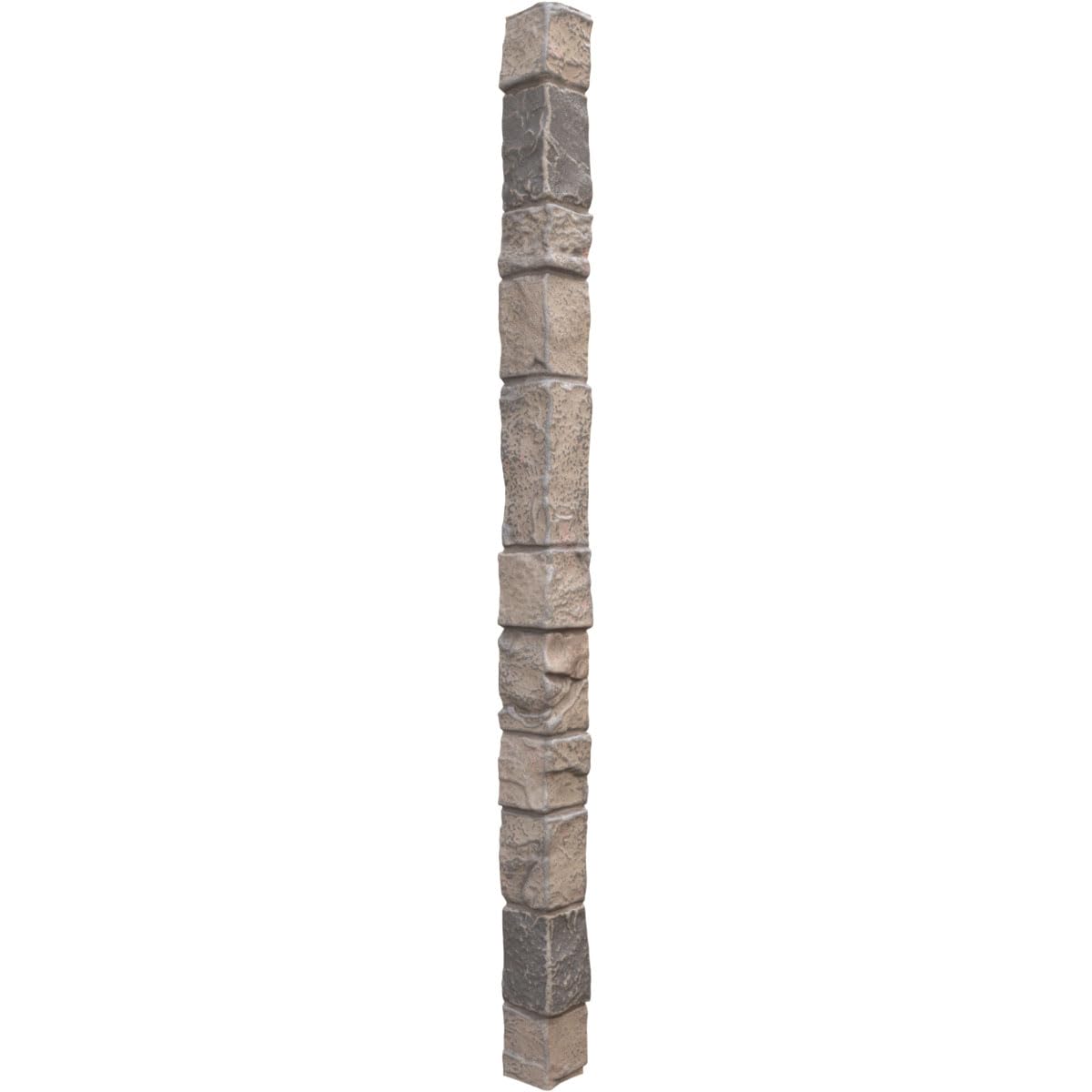Ekena Millwork PNUOC03X48BB 3" W x 3" D x 48" H Universal Outside Corner for Stonewall Faux Stone Siding Panels, Boardwalk Bay