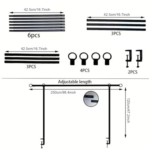 Support d'arc table en métal réglable avec pinces pour fêtes