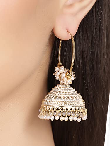 Shining Diva Fashion Latest Stylish Traditional Hoop Jhumki Earrings for Women & Girls