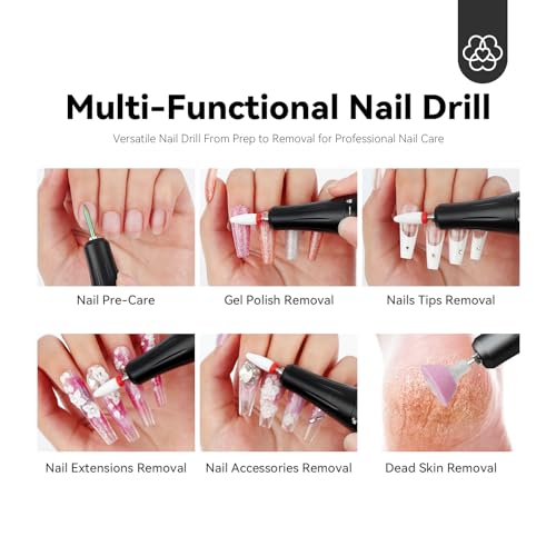 Image of SAVILAND Professional Electric Nail Drill for Acrylic Nails : 35000RPM 2025 Portable Nail File Faster Removal Acrylic Nails & Large Battery Capacity for Nail Art, Pedicure Manicure Home Nail Salon