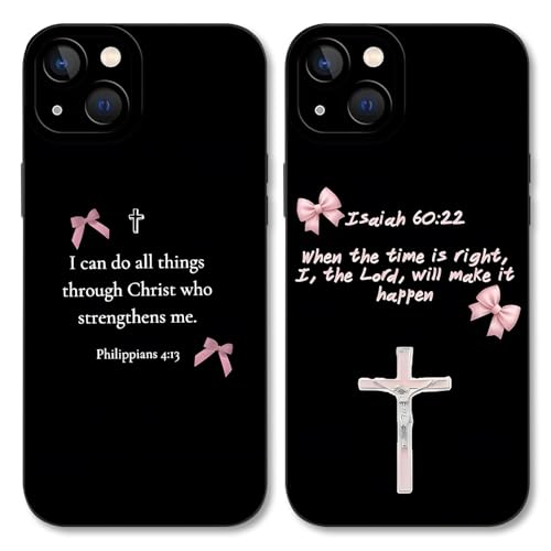 Coque iPhone 13 motif croix chrétienne pour moments de prière et quotidien