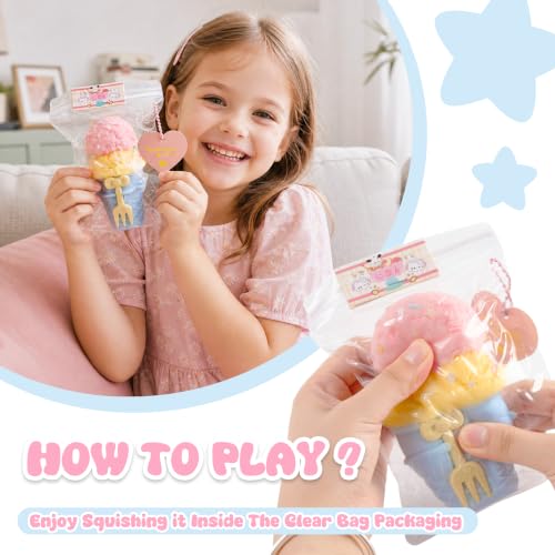 Image of Handmade taba ice Cream Squishy - Ultra-Soft Food-Grade Silicone Squeeze Kids Toys& Adults, Perfect Fidget Toys for Stress Relief, Sensory Play, and Kids Party Favors