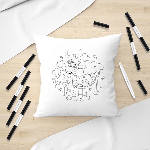 Image of REALIKE Dual Tip Infusible Pens Compatible with Cricut Maker 3 /Maker 4 /Maker /Explore 3 /4 /5 /Air 2 /Air, Black Pens Set of 7 Pack Sublimation Markers for Cricut Mug Press /Heat Press (0.4 Tip & 1.0 Tip)