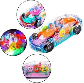 PRIMEFAIR Musical & Lighting Super 3D Car Toy, Car Toy for 2+5 Year Kids with 360 Degree Rotation, Gear Simulation Mechanical Car, Baby Toddler Toys (Multicolor) Children Gift Pack of 1