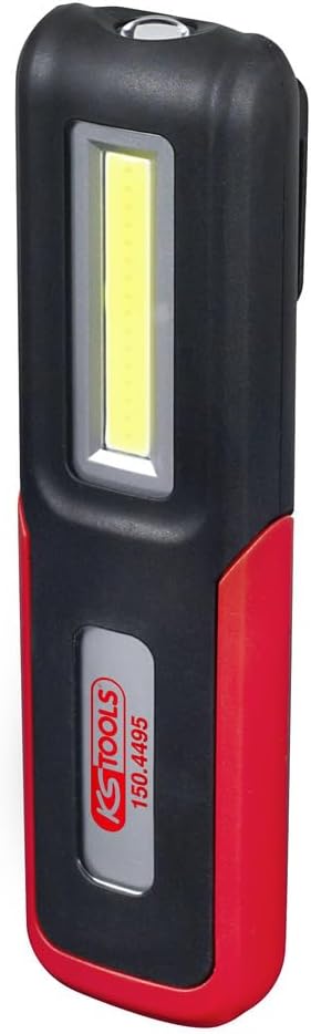 KS TOOLS150.4495 Bendable 3 Watt COB LED Mobile Workshop Hand Lamp Black/Red