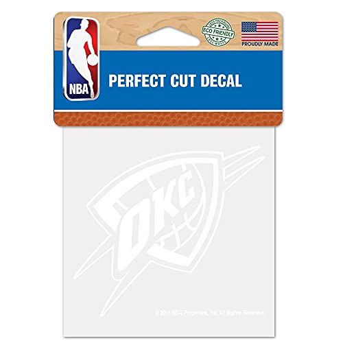WinCraft Oklahoma City Thunder Decal 4x4 Perfect Cut White
