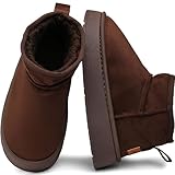 GETAC Botín para Mujer Afelpado, Bota con interior de peluche Suela de Plataforma antideslizante Alto confort Térmico....