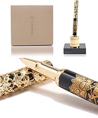 Black and Gold Pen with Stand