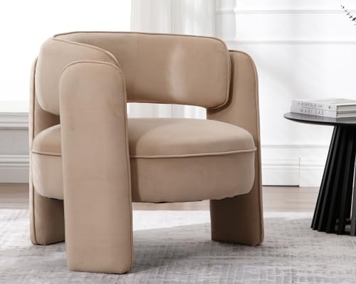 Sillón Barrel Tapizado Pana Verde Caqui miniatura 1