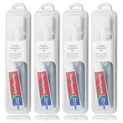 Lilingsty Toothbrush Travel kit Portable Toothbrush kit (4-Pack)