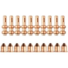 20-Pack Plasma Cutter Electrodes 256026 and Tips 249929 for Miller for Spectrum 875 Auto-Line for XT60 Torch, 60A