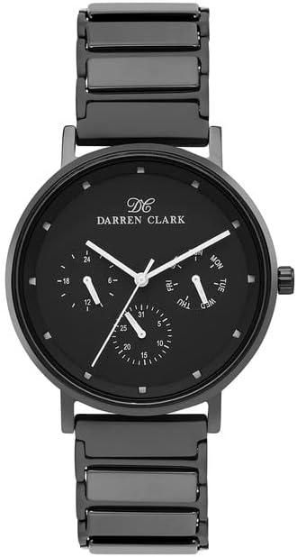 Black Dial Analog Japness Quartz Ceramic Straps Classic Watch for Men 1006F-C0404