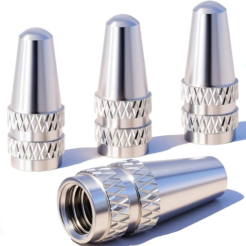 &ndash; Fits French Valves, Aluminum Tubeless Tire Valve Caps
