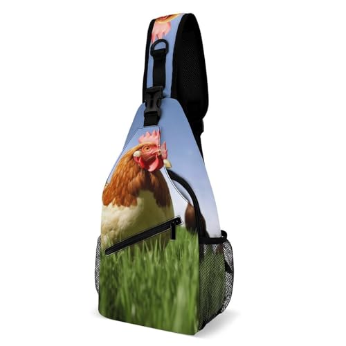 Sac à bandoulière herbe de poulet amusant pour égayer vos aventures