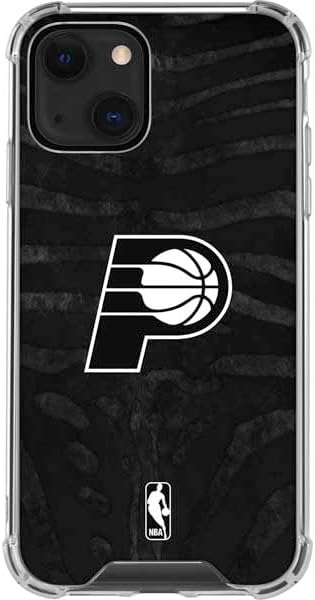 Skinit Clear Phone Case Compatible with iPhone 13 - Officially Licensed NBA Indiana Pacers Black Animal Print Design