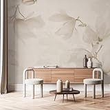 updéco - Premium Vlies-Fototapete Daydream 300x280 cm - Schlafzimmer, Flur, Wohnzimmer, Premium Vlies-Fototapete, moderne abstrakte Tapete mit Sepia-Magnolien