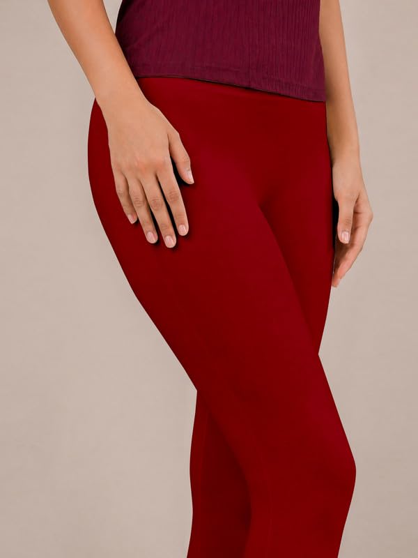 Image of TRENDMALLS Women's Microfiber Elastane Stretch Soft Churidar Length Leggings with Ultrasoft Waistband