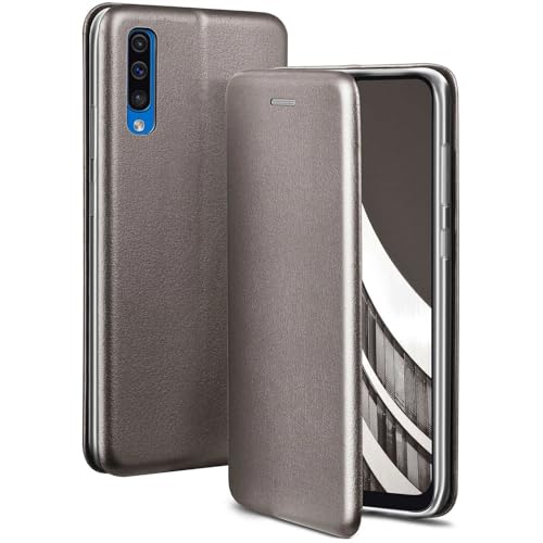 Custodia per Cellulare Compatibile con Samsung Galaxy A50 A30s per con Slot per schede a Portafoglio in Similpelle con Bumper silicone grigio