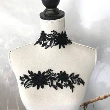 Amazon.co.jp: レース 衣装モチーフ モチーフレース 3D ブラック