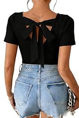 Short Sleeve - Black Bow Tops