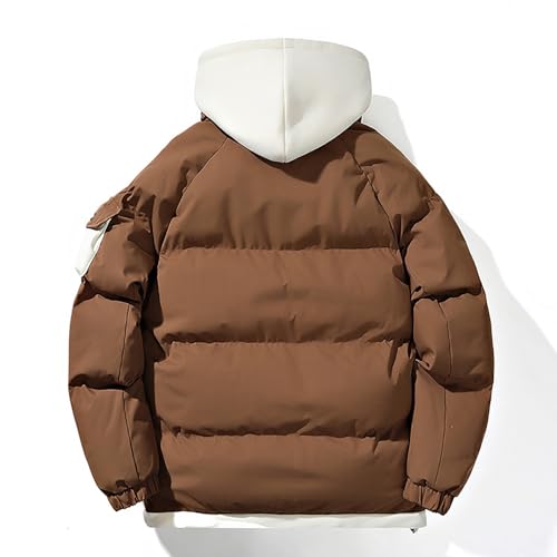 Winter Coats for Teen Boys Casual Stylish Hood Zip up Long Sleeve Padded Jacket Lightweight Warm Mens Sweatshirt Coat3