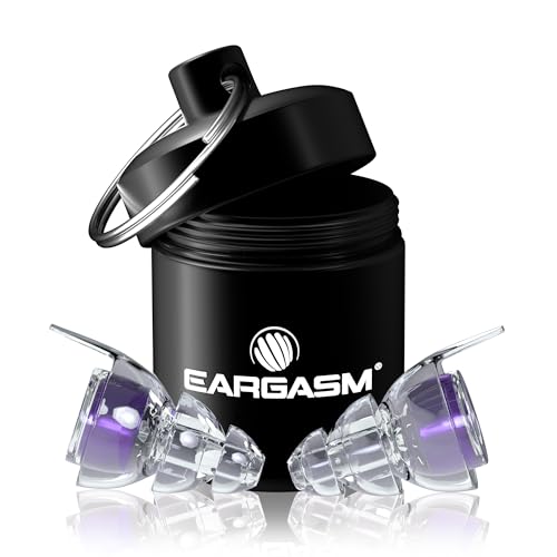 Image of Eargasm High Fidelity Hyperviolet Purple Earplugs for Concerts, Festivals, Musicians, DJs, Night-Life, Motorcycle Hearing Protection - Reusable Ear Plugs for High Fidelity Noise Reduction up to 21 dB