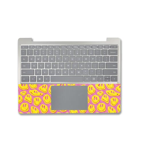 Image of MightySkins Carbon Fiber Skin Compatible with Microsoft Surface Laptop Go 3 (2023) Full Wrap Kit - Melted Faces | Protective, Durable Textured Carbon Fiber Finish | Made in The USA