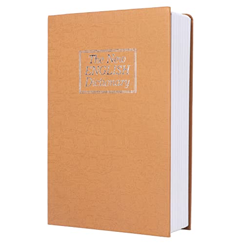 BAFOVY Book Safe Box for Money Dictionary Diversion Safe with Combination Lock Storage for Jewelry Passport ID Cards 9.45x6.3x2.17in (Brown)