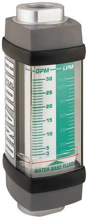 Flowmeter, GPM/LPM 0.1-1.0/0.5-3.75