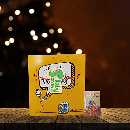 Image of TheYaYaCafe Little Bro Printed Rakhi for Baby Brother | Rakshabandhan Baby Bro Rakhi