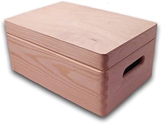 Plain Unpainted Wooden Tool Box DIY Storage Chest with Handles/ Toy Box 30x 20x 14cm