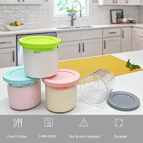 CUTIECLUB Dessert Tubs 4PCS Ice Cream Pints Containers and Lids for Ninja Creami NC301 NC300UK NC299AMZ Series Creami Ice Cream Makers - Image 3