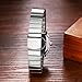JewelryWe Reloj Cuadrado Analógico Mujer: Escala de Barra Simple Elegante Correa de Acero Inoxidable Plata Ajustable Esfera Morada Imagen de JewelryWe Reloj Cuadrado Analógico Mujer: Escala de Barra Simple Elegante Correa de Acero Inoxidable Plata Ajustable Esfera Morada