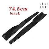  XIAOFANG Novel-Nome 2 stücke Auto seitlich Rock Stoßstange Diffusor Spoiler Schürzen Fit zum Audi A3 A4 B8 B6 A6 C6 A5 B7 Q5 C5 8P Q7 TT C7 8V A1 Q3 S3 A7 B9 8L A8 80 (Color : 74.5cm Black)