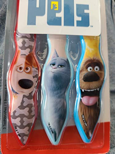The Secret Life of Pets 3-Pack Toothbrushes (Max,Snowball, Duke)