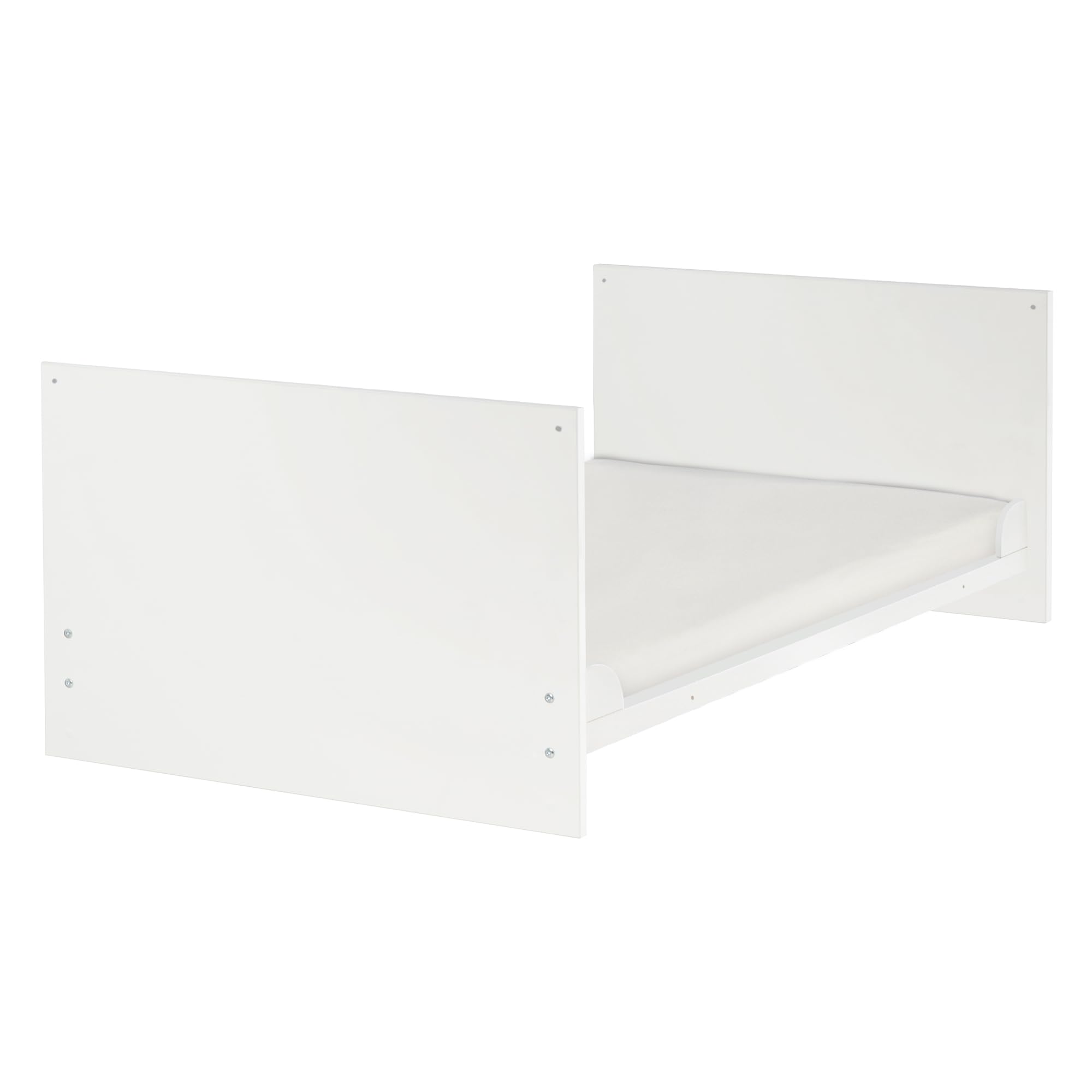 roba Cuna Evolutiva 70 x 140 cm Anton - Convertible en Cama Infantil - Ajustable en Altura - Incluye Lados de Conversión - 3 Barrotes Extraíbles - Madera Lacada Blanca
