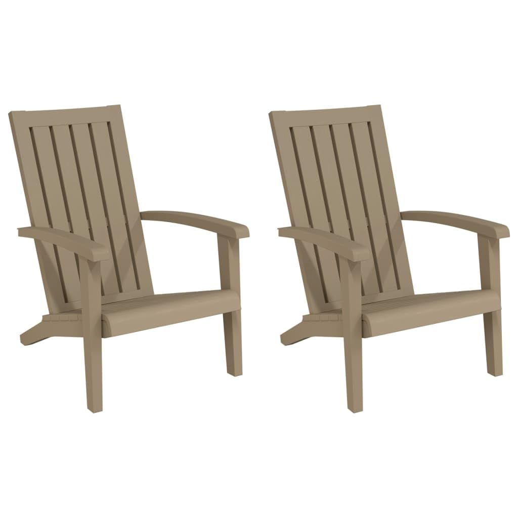 Chaises de jardin Adirondack marron clair pour terrasse et balcon