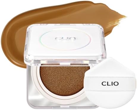 CLIO Kill Cover Founwear Cushion The Original – 20 Shades, Buildable Light to Medium Coverage, Natural Finish, Korean Makeup Foundation, Long-Lasting Skin Fit, 34W CAMEL