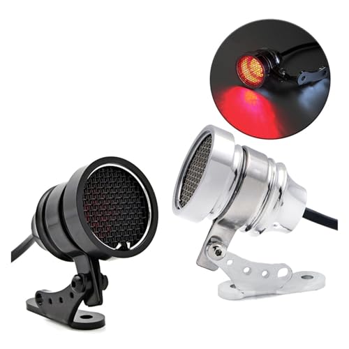 Feu arrière LED moto noir avec support de plaque et clignotant - 4